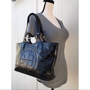 TORY BURCH👜 ‘BOMBE’ Leather Shoulder Bag, Black ~Size Medium/Large